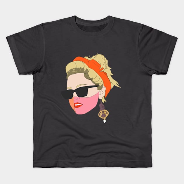 80s Madonna Quarentined Kids T-Shirt by Clarissa Mond